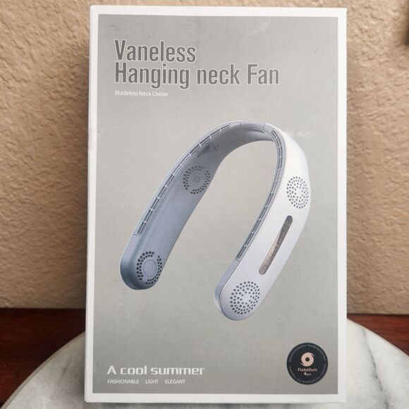 3 Speed Portable Hanging Neck Fan Neck Cooler USB Rechargeable Bladeless Black - Picture 1 of 8